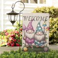 thumbnail image 3 of Happy Easter Day Yard Flags Burlap Outdoor Flag Gnome Eggs Colorful Flowers Welcome Flag Vertical Double Sided Yard Flags for Home, Holiday Gift 12.5''×18''in., 3 of 4