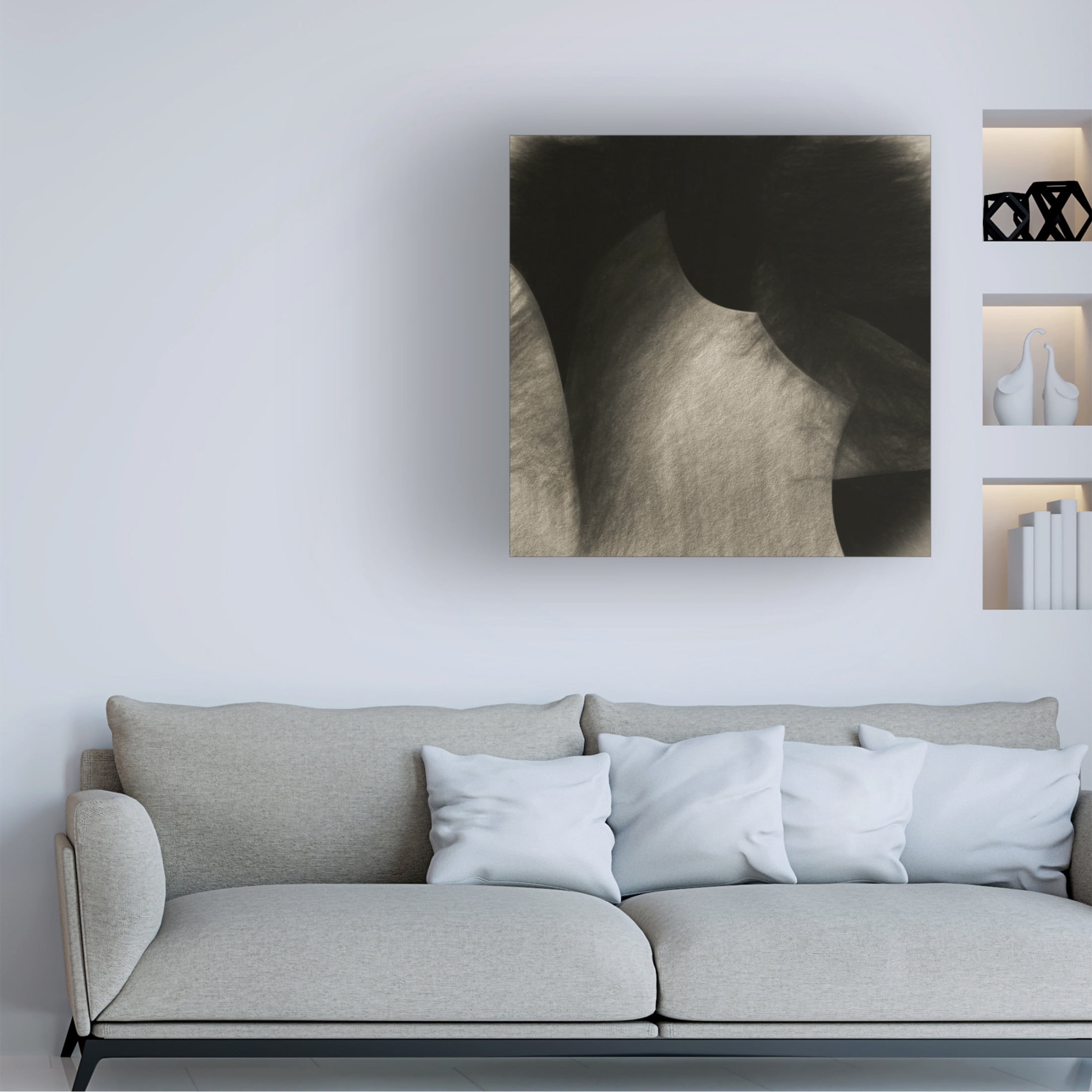 Canvas Wall Art - Gilbert Claes 'Roccia' Wall Art for Living Room, Bedroom, or Office Décor by Trademark Fine Art - 14 x 14 Inches