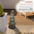 thumbnail image 3 of Alpine Corporation 18"H Stacked Frogs with Flower Indoor/Outdoor Decorative Garden Statue, 3 of 13