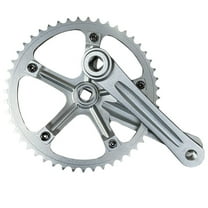 Road Bikes 165mm Square Crankset with 144BCD 48T Chainring, Aluminum Alloy Mountain Bike Crank Round Chainring and Crank