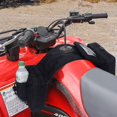 thumbnail image 2 of Alforjas de tanque Durable Universal ATV Fender Bag impermeable accesorios delanteros paquete de almacenamiento equipaje con bolsillo para agua/bebida (negro), 2 of 5