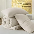 thumbnail image 6 of U by Bedsure 3 Pieces Queen Comforter Bedding Set, Grey Comforter Set for All Seasons, 1 Lightweight Prewashed Comforter and 2 Pillowcases, Queen, Cement, 6 of 7