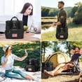 thumbnail image 4 of Maelstrom Tactical Lunch Box for Men, 23L Insulated Lunch Bag, Expandable Double Deck Cooler Bag, Lightweight Leakproof Tote Bag With Side Tissue Pocket, Suit For Men and Women, Black, 4 of 10