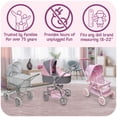 thumbnail image 5 of Badger Basket Just Like Mommy 3-in-1 Convertible Doll Pram, Carrier & Stroller - Pink/Polka Dots - Fits Dolls 18 to 22 Inches, 5 of 5