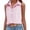 *Pink, variant on Women's Striped Sleeveless Button Down Shirt, Collared Casual Blouse Blue,Women's Plus L