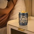 thumbnail image 3 of Christmas Wax Melt Warmer Metal Wax Warmer for Scented Wax Electric Fragrance Candle Oil Burner 2 in 1 Wax Melts as Gifts for Moms Grandma Women Girls(Sunflower), 3 of 6