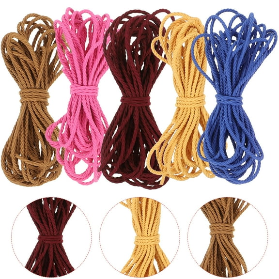 CRAFTHROU Hair Ties Wine Red Hair Accessories Diy Projects 5Pcs