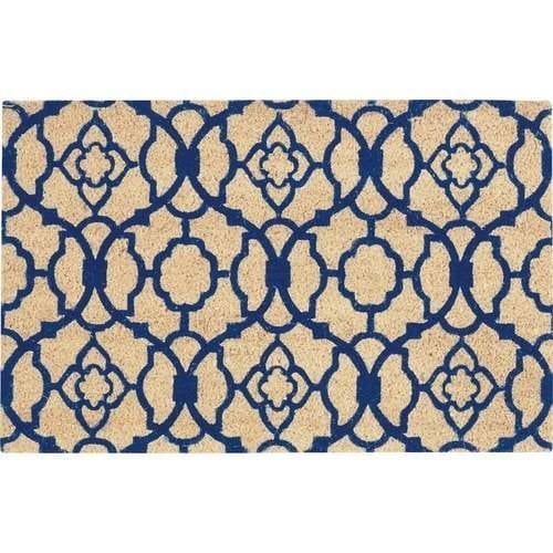Waverly Greetings "Lovely Lattice" Navy Doormat by Nourison