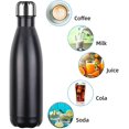 thumbnail image 1 of Termo, botella de agua de acero inoxidable de 500 ml, aislamiento al vacío de doble pared, botellas frías/calientes sin BPA y ecológicas. Thermo JM, 1 of 5