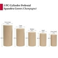thumbnail image 3 of Champagne Spandex Pillar Covers for Events Decoration, Set of 5, 3 of 4