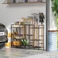 thumbnail image 2 of 6-Tier Garden Tool Organizer for Outdoor Storage, Yard Tool Rack for Garage Organization and Storage, Holds 90 Long-Handled Tools, Sturdy Steel Tool Holder with 3 Hooks, 44.96"W x 11.89"D x 31"H", 2 of 6