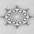 thumbnail image 1 of Ahgly Company Tapis d'Intérieur Lavable à la Machine, Carré, Transitionnel, Gris Platine, Tapis de Zone, 6 Pieds Carré, 1 of 7