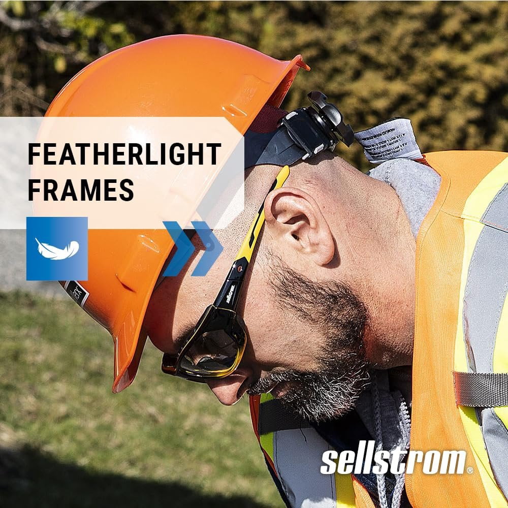 Sellstrom S70002 XPS530 Safety Glasses-Indoor/Outdoor Hard Coat Yellow and Black Standard