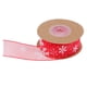 thumbnail image 5 of Cinta navideña, cintas de copos de nieve, cintas de poliéster para envolver regalos. rojo, 5 of 8