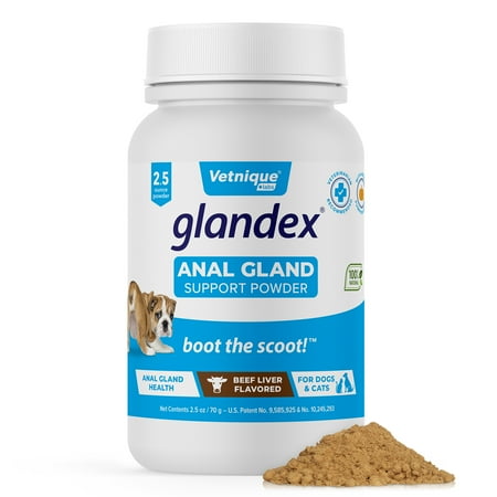 UPC: 0737534388884 | Glandex Beef Liver Anal Gland and Digestive Care Powder with Pumpkin for Dogs and Cats  2.5 oz.