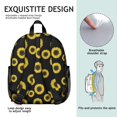 thumbnail image 5 of Sunflower and Outline Black Pattern Backpack for School, Cute School Bag with Adjustable Shoulder Straps and Padded Back, 13.8"x11.4"x6", 5 of 5