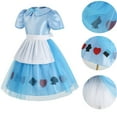thumbnail image 5 of Toddler Little Girls Alice Dress Halloween Party Outfit with Apron Headband, 5 of 6