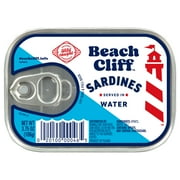 Beach Cliff Sardines in Water, 12g Protein per serving in 3.75 oz Can