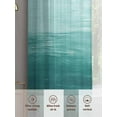 thumbnail image 6 of Abstract Ocean Sheer Curtains for Living Room Bedroom, Teal Gradient Oil Painting Texture Light Filtering Sheer Curtains, Rod Pocket Voile Window Drapes, 2 Panels Set 52"x 63", 6 of 7