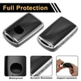 thumbnail image 4 of Funda de llave de coche de TPU de silicona negra con borde plateado única para Mazda 2/3/5/6/7/8 M2 M3 M5 M6 M7 M8 CX3 CX4 CX5 CX7 CX84 botones control remoto, 4 of 6