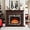 46"w - Cherry, variant on 46" Electric Fireplace with Mantel, Freestanding TV Stand with 23" Fireplace Insert, 1400W Electric Fireplace Heater with Remote Control, Adjustable Flame, Living Room/Apartment (46" W - White)