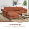 thumbnail image 5 of Costway L-shaped Modern Modular Sectional Sofa w/ Reversible Chaise & 2 USB Ports Red, 5 of 10