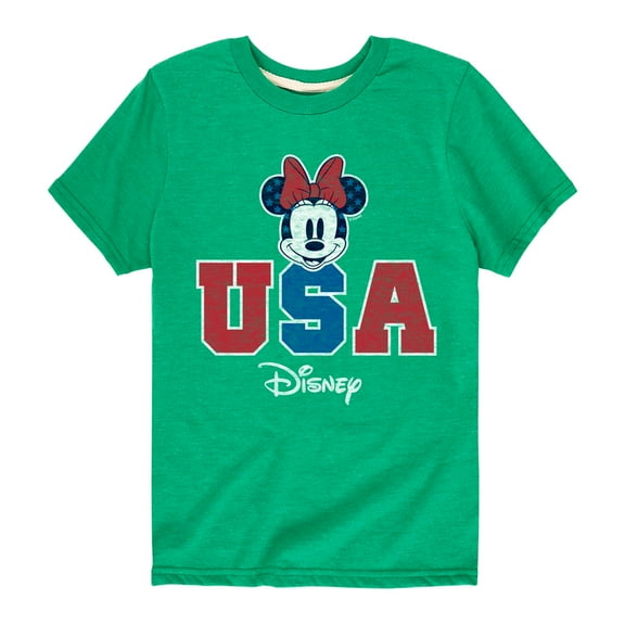 Disney - Americana - Minnie USA - Toddler And Youth Short Sleeve Graphic T-Shirt