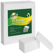(20 Pack) Extra Strong Magic Sponge Eraser by SCRUBIT- Kitchen, Bathroom, Floor and Wall Cleaner - Miracle Melamine Cleaning Sponges- Durable Long Lasting Power Scrubber Pads for Tough Stains and Dirt