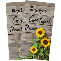 SPXUBZ Kitchen Towels, Wood Grain Sunflower for Home Kitchen Decoration Housewarming Gift Towel Set of 2