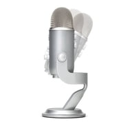 Blue Microphone Yeti USB Mic (Silver) with Knox Gear Pop Filter and USB Hub