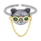 thumbnail image 1 of Cadena Ajustable Anillo de Gato Gafas Estilo Vintage Distress S925 Anillo de Plata, 1 of 8