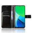 thumbnail image 3 of For vivo Y19s 4G Case Crazy Horse Texture PU Leather Phone Wallet Cover - Black, 3 of 5