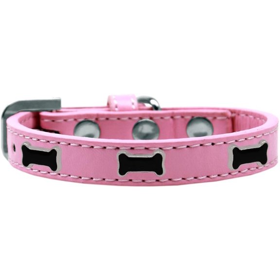 Dog, Puppy  Pet Widget Fashion Collar, "Black Bone"