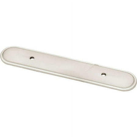 Liberty P30047-SN 3" Oval Drawer Pull Backplate Satin Nickel