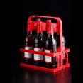 thumbnail image 4 of Beer Bottle Caddy Bucket Holder Plastic Foldable Multifunctional Portable Beer Bottle Carrier Red, 4 of 5