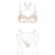 thumbnail image 2 of Gibobby Conjunto ropa interior mujer Camisón de encaje para mujer, lencería sexy de encaje para novia(Beige, XG), 2 of 5