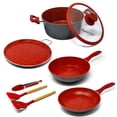 thumbnail image 2 of Juego de Sartenes FLAVORSTONE Light Set 8 Piezas Color Rojo, 2 of 4