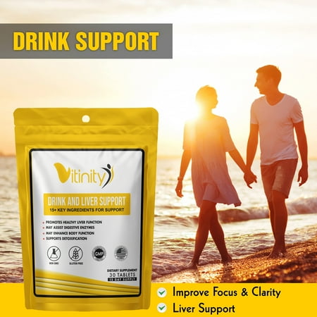 Drink Support Supplement - Craving Support, Liver Health, Reduce Intake Formula - Kudzu, Milk Thistle, Holy Basil, NAC for All Natural Detoxify, Gradual Reduction, and Stopping - 60 Day