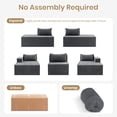 thumbnail image 3 of Modular Sectional Sofa Bed, Cloud Sectional Couch, Upholstered Chenille Boneless Couch Sofa Set for Living Room Bedroom No Assembly Required., 3 of 7