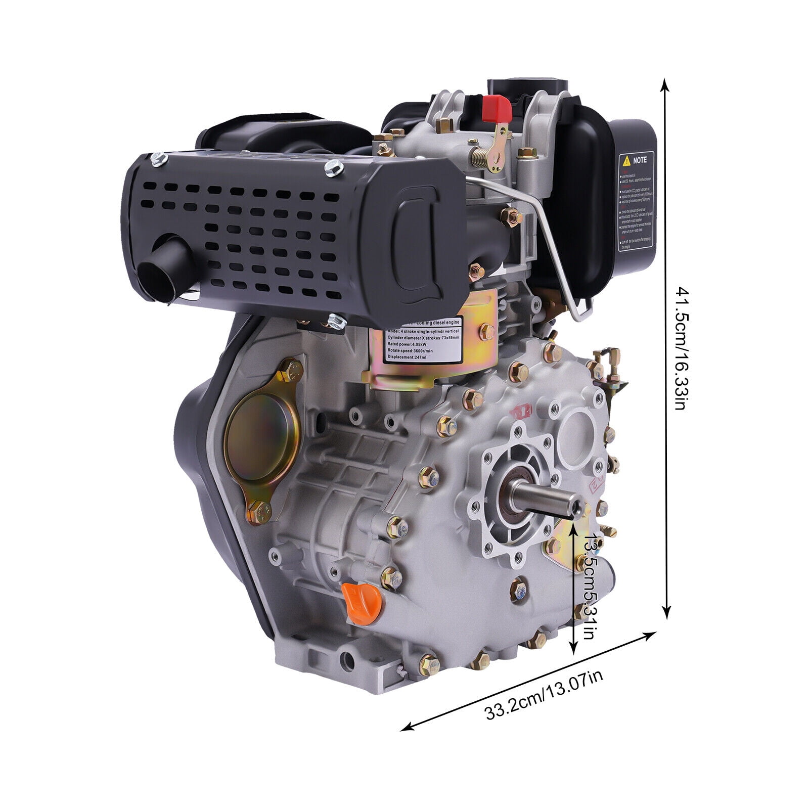 4 Stroke Air-Cooled Diesel Engine Air Cooling Vertical Engine Motor Hand Start Diesel Engine Single Cylinder for Agricultural Machinery
