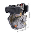 thumbnail image 3 of 4 Stroke Air-Cooled Diesel Engine Air Cooling Vertical Engine Motor Hand Start Diesel Engine Single Cylinder for Agricultural Machinery, 3 of 17