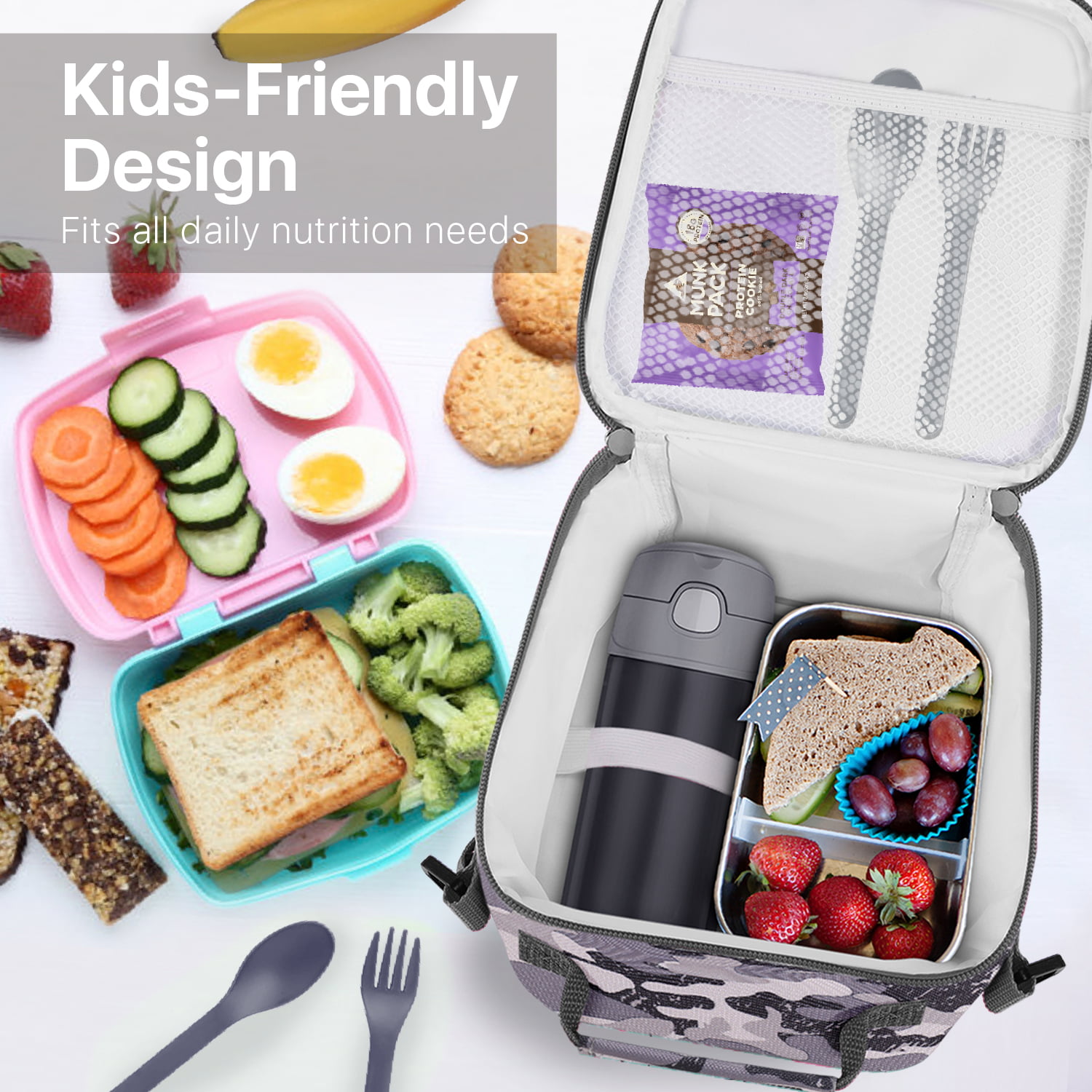 Lina Light Weight And Sturdy Lunch Box For Kids, Girls & Boys With