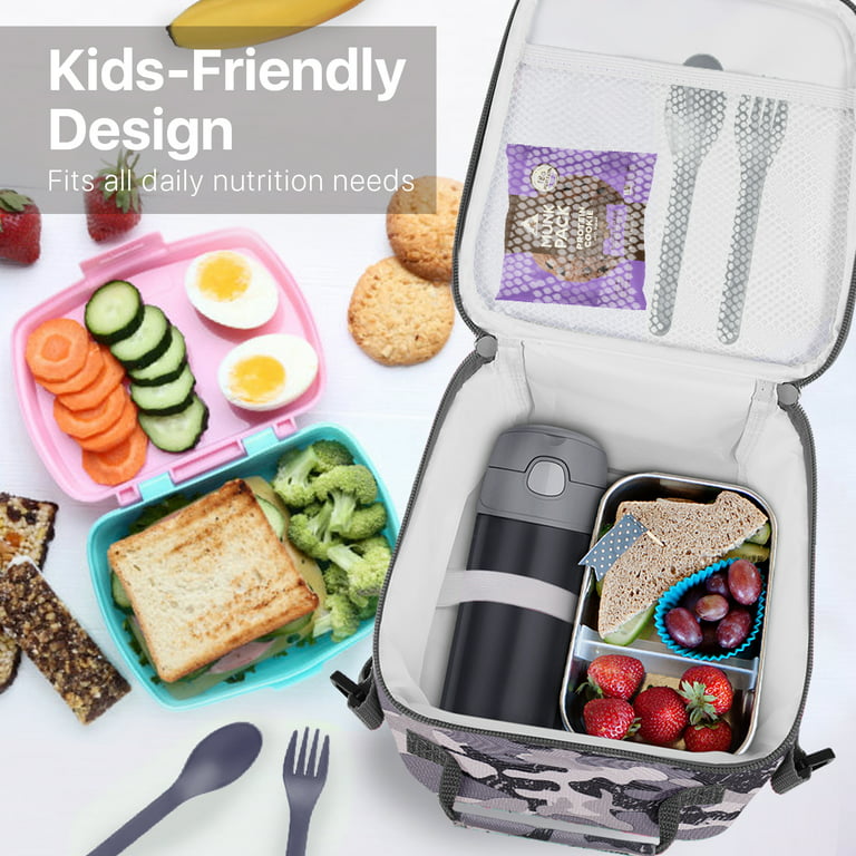 Kids Insulated Lunch Bag for Girls and Boys, Toddler Lunch Box School Kids  Lunch Bag Bento Box Daycare Lunch Box Picnic Cooler Tote Bag Easy Clean