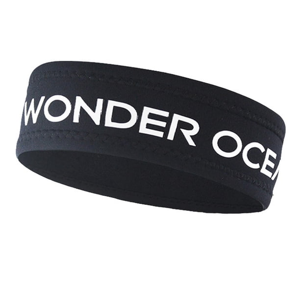 Banda para el cabello deportiva, banda para el cabello para yoga, banda para el cabello para entrenamiento, banda para el sudor para ciclismo, fútbol y yoga. Negro