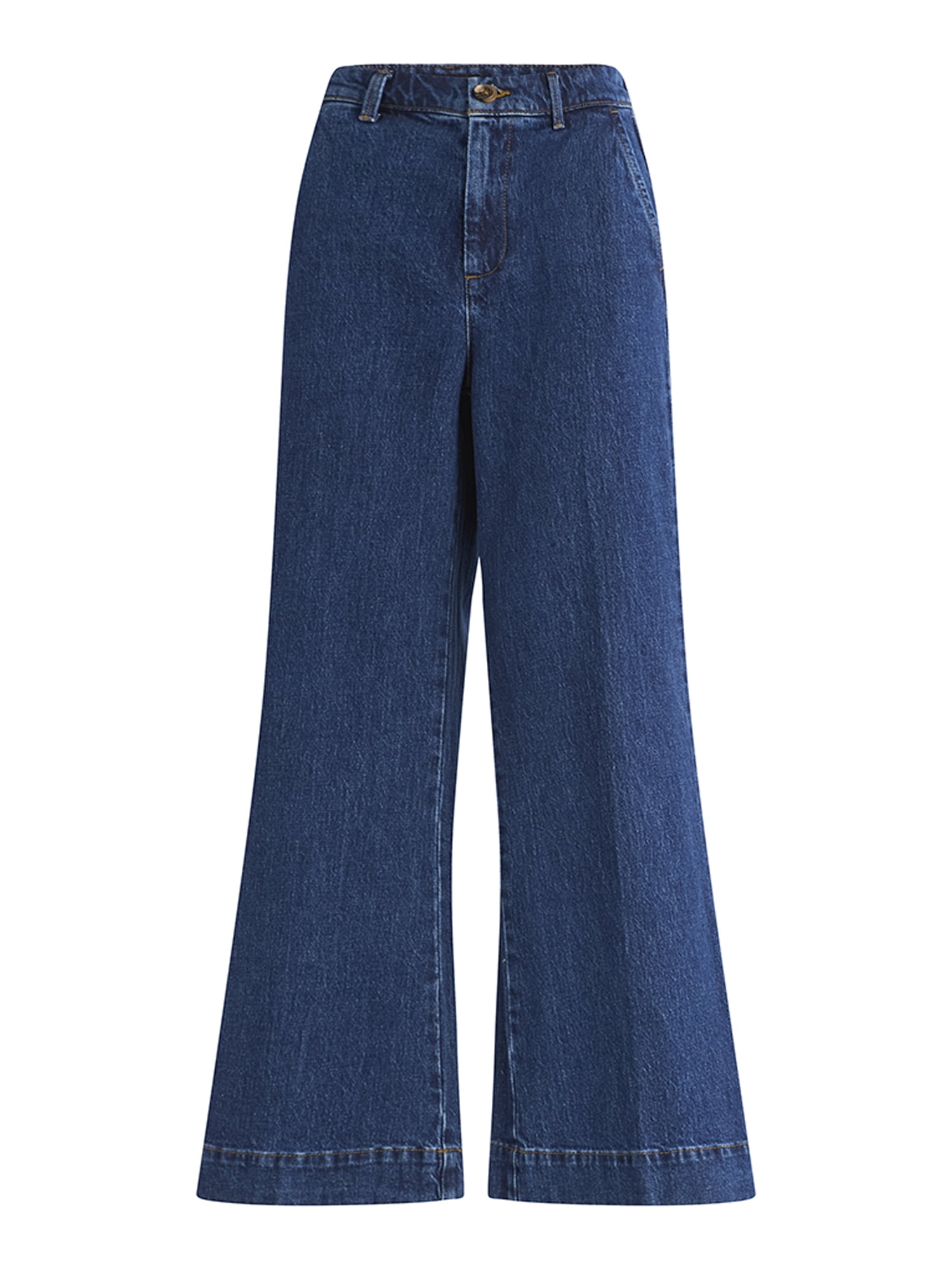 Free Assembly Women's Wide Leg Trouser Jeans, 28", 30", and 32" Inseams, Sizes 0-18