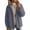 Gray-400816GG, variant on Hearthz Women's Lapel Collar Cropped Sherpa Jacket, Open Front Fluffy Teddy Fleece Long Sleeve Coat with Side Pockets, Casual Lightweight Outerwear for Fall Winter Daily Travel