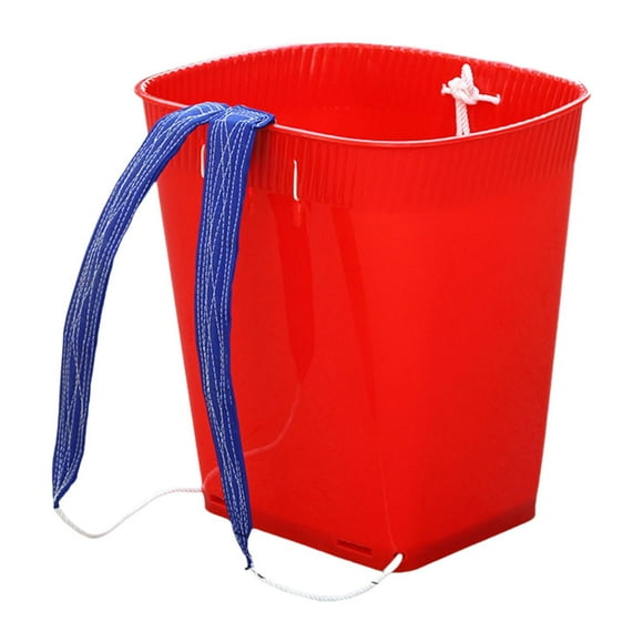 Cesta trasera para almacenar frutas, cubo de agua ligero con correas para los hombros para ir de compras, recoger setas, pescar al aire libre Rojo