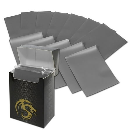 - BCW Deck Guards 80-Count Double Matte Card Sleeves with Box - Grey (Standard)