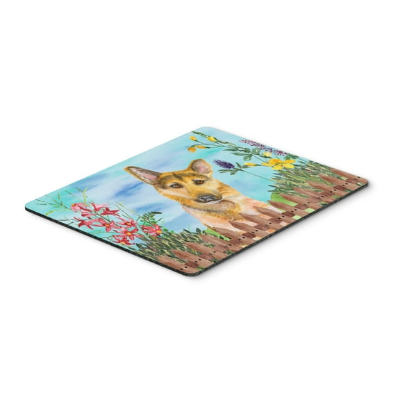 German Shepherd 2 Spring Mouse Pad Hot Pad or Trivet