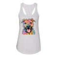 thumbnail image 3 of Dean Russo Best Dog Dog Lover Ladies Racerback Tank Top, White, Small, 3 of 6